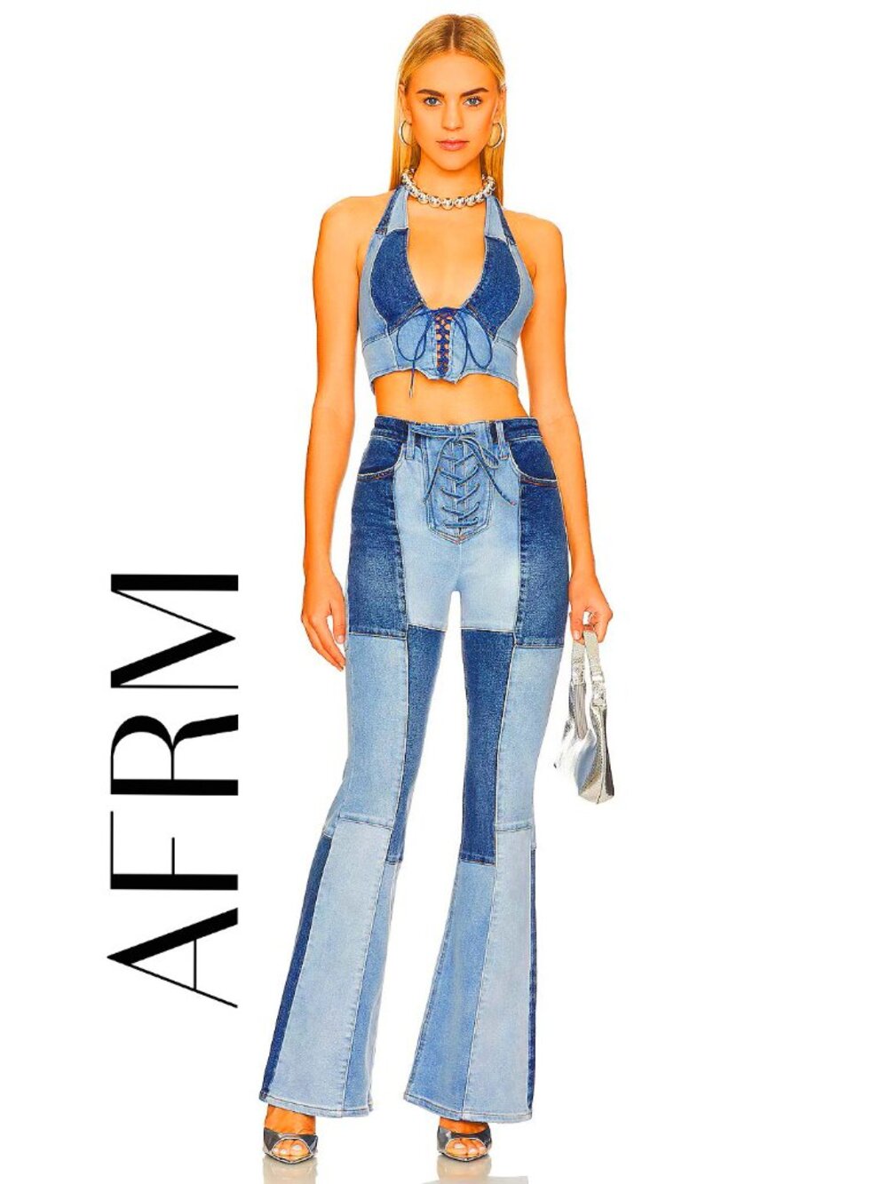 🦋🔥💋GROOVY 60s VIBE💋🦋🔥AFRM x REVOLVE Astrid Pant in Vintage Blue Wash